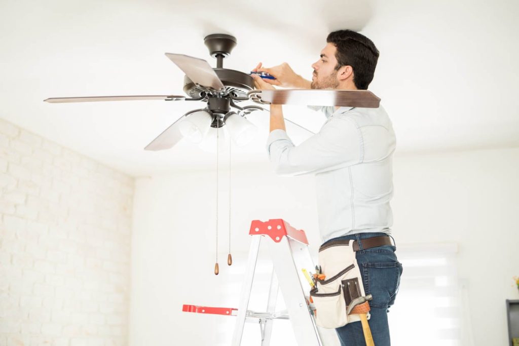Instalação de ventilador de teto